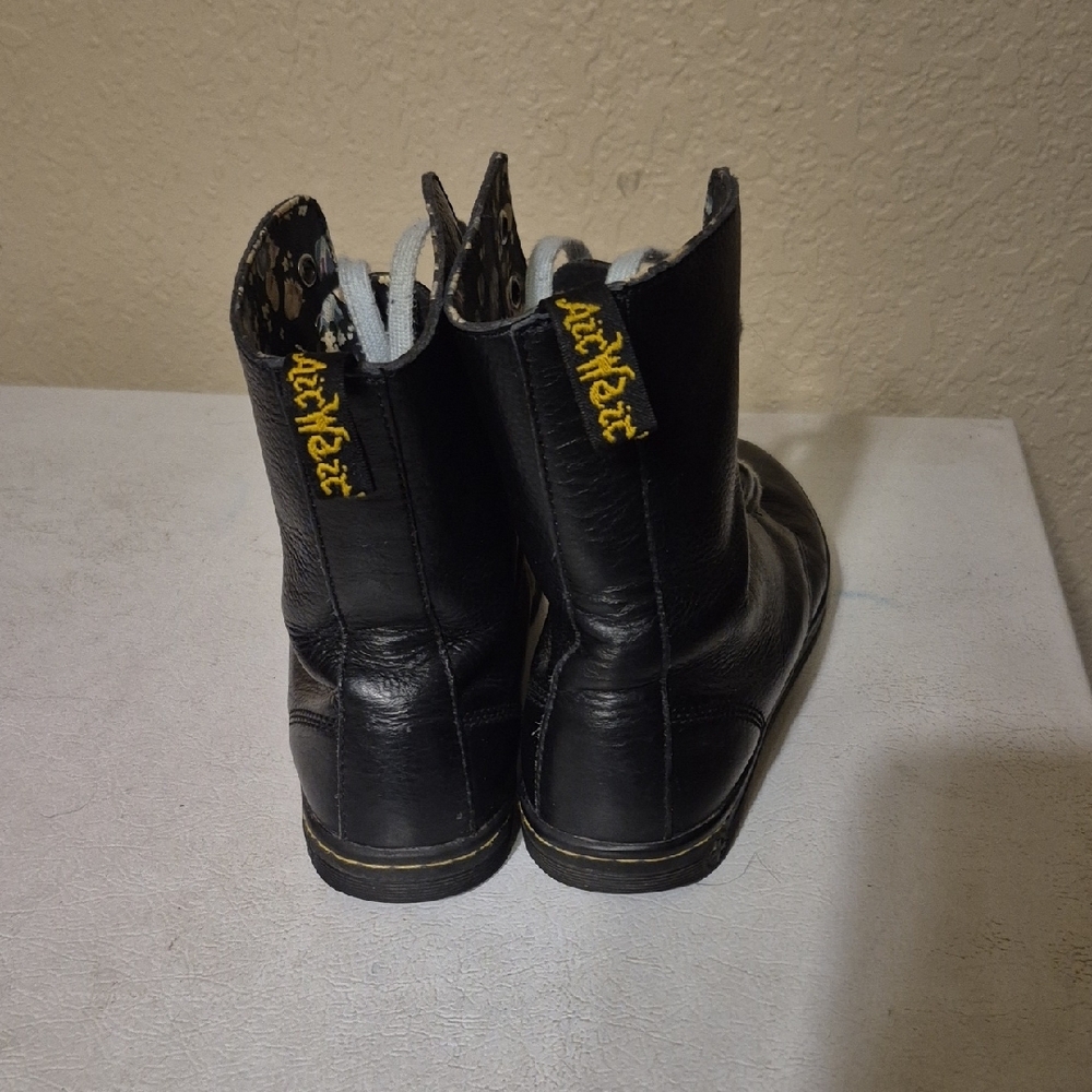Dr. Martens Black Boots with Blue Floral Interior - Picture 3 of 8